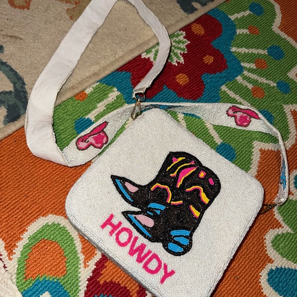 Handbags - Howdy Boot Bag - White and Multicolor